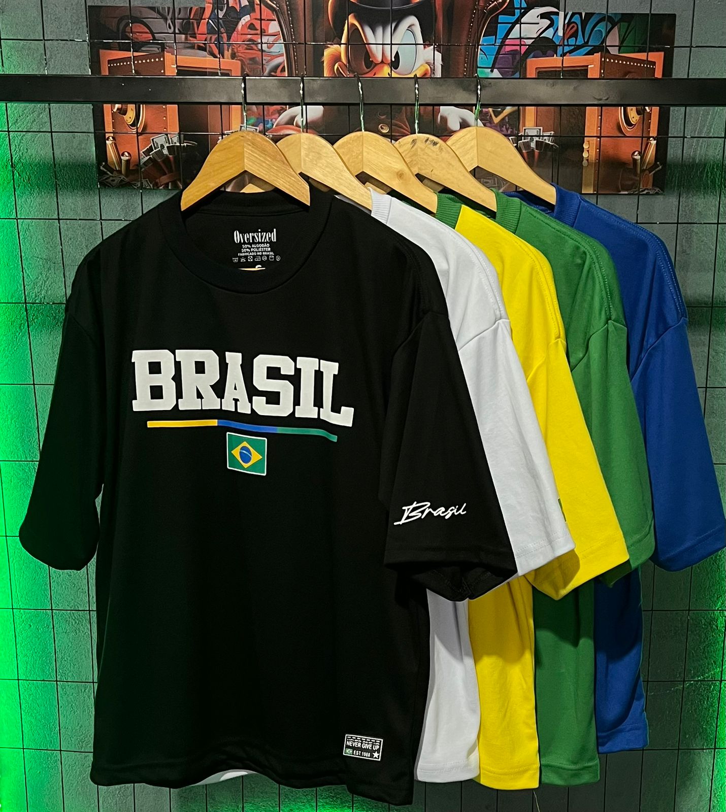 Camiseta Oversized Essencial® Brasil Vibes