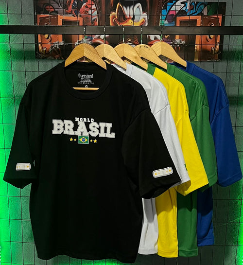 Camiseta Oversized Essencial® World Brasil Bandeira