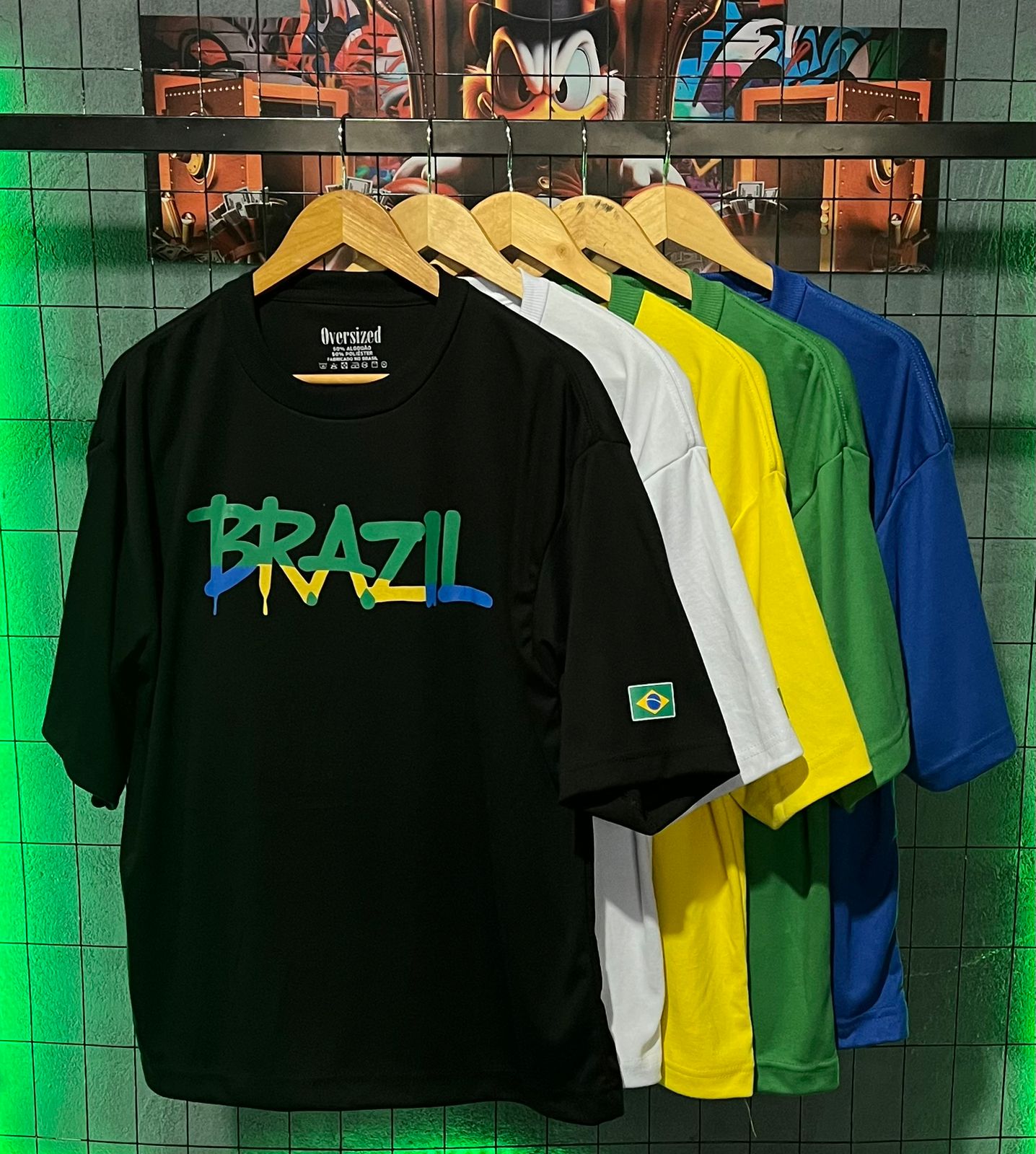 Camiseta Oversized Essencial® Brazil Grafite
