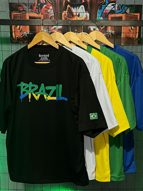 Camiseta Oversized Essencial® Brazil Grafite