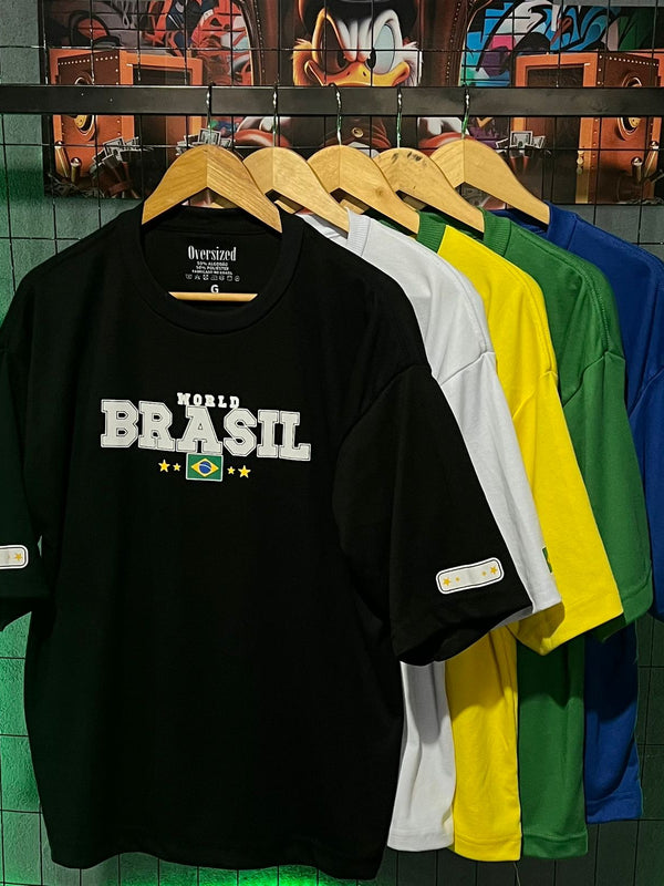 Camiseta Oversized Essencial® World Brasil Bandeira