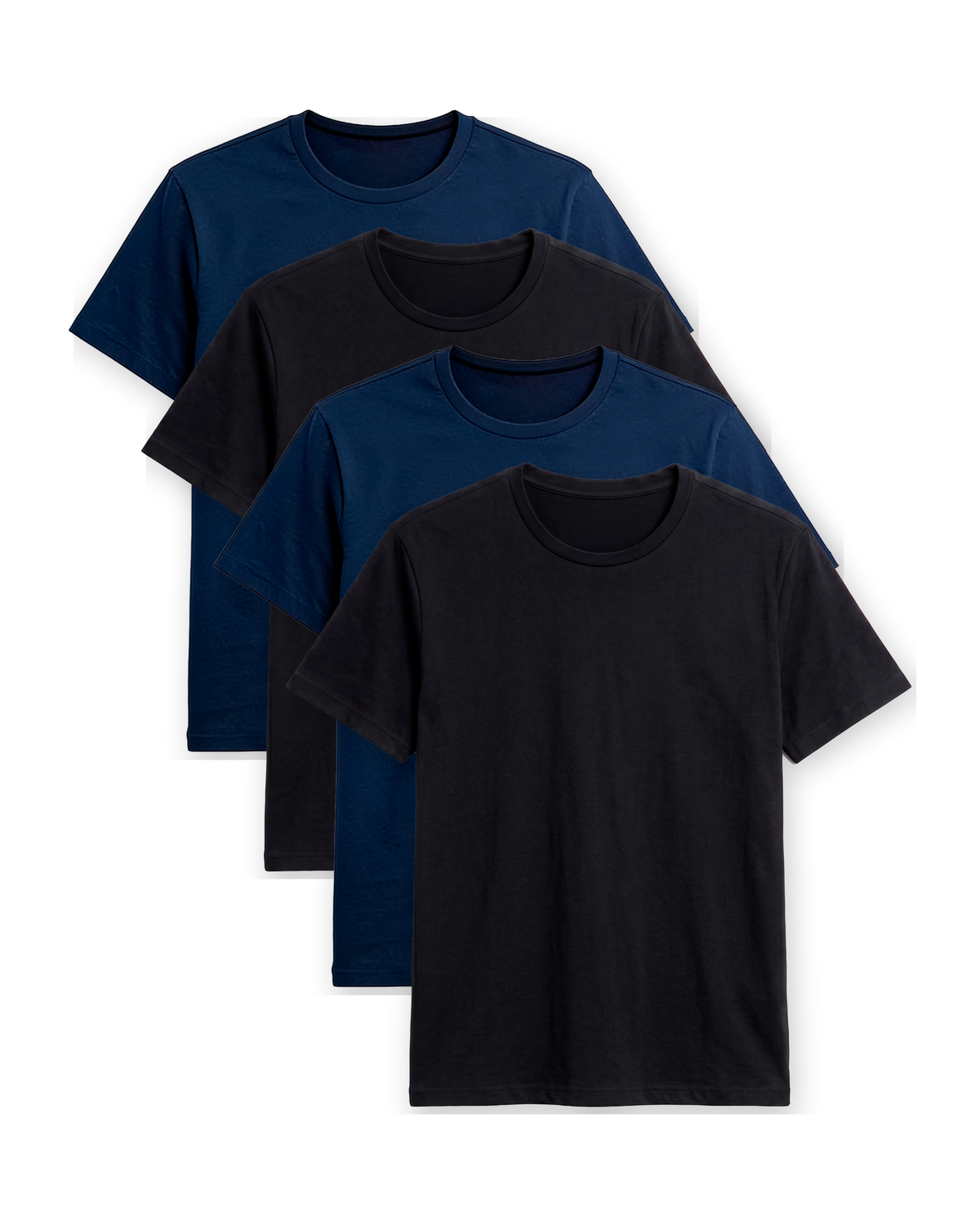 Kit 4 Camisas Básicas Essencial® - Azul / Preta