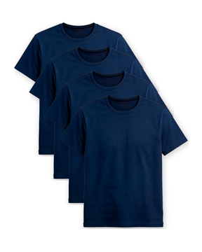 Kit 4 Camisas Básicas Essencial® - Azul