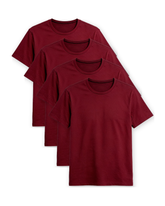 Kit 4 Camisas Básicas Essencial® - Bordô