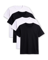 Kit 4 Camisas Básicas Essencial® - Preta / Branca