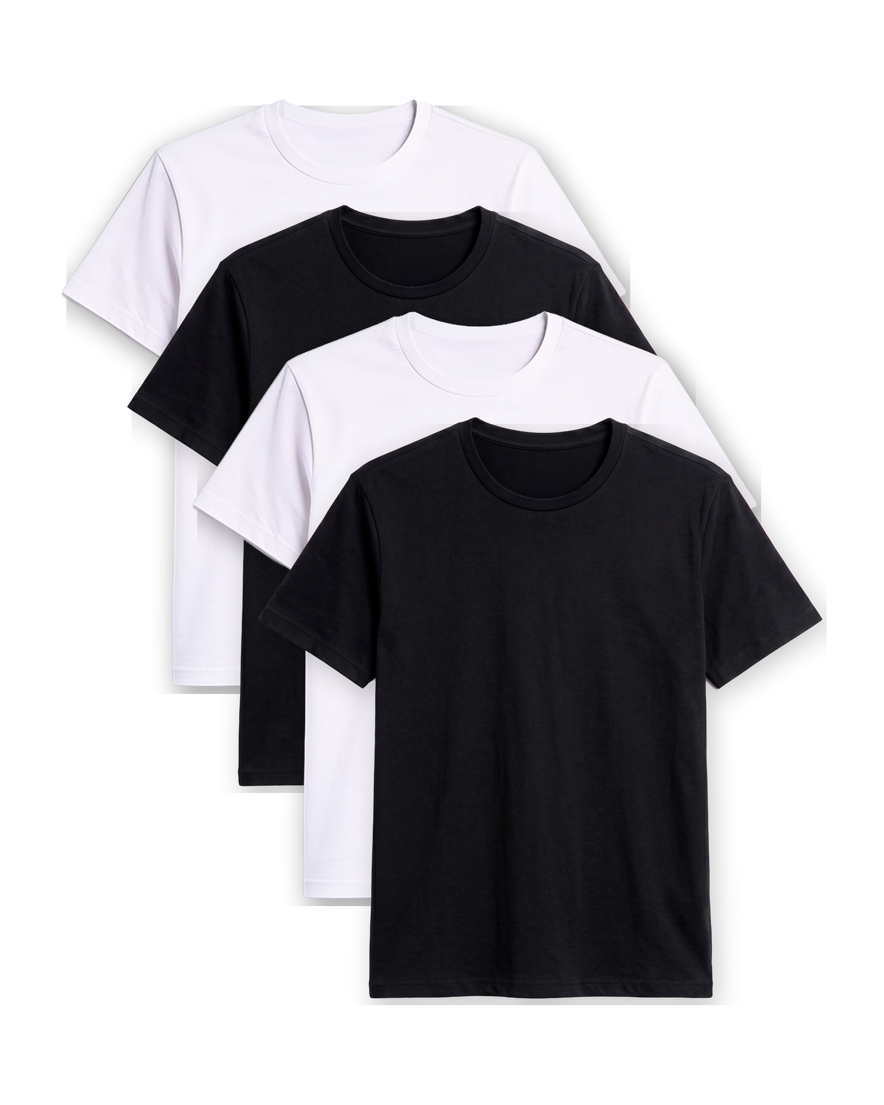 Kit 4 Camisas Básicas Essencial® - Preta / Branca