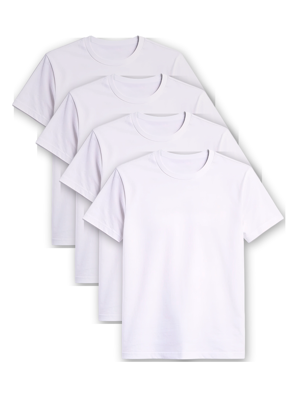Kit 4 Camisas Básicas Essencial® - Branca